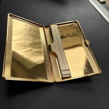 Har Bro Art Deco Gold Tone Vintage Cigarette Case-Tobacciana - Made in England 