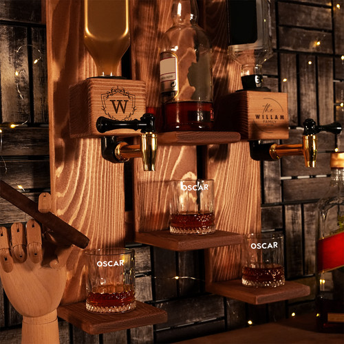 Wall mounted whiskey - mounted,