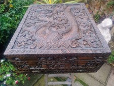 Lrg Antique heavily Carved