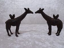 2 X Iron Design Figure Giraffe