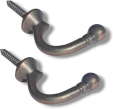 Curtain Tassel Ball Tieback Hooks (PAIR) – Decorative Wall Hooks – Multi Colours