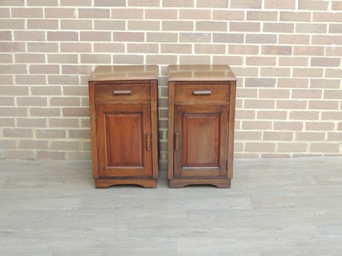 Pair vintage bedside - of,