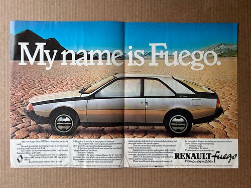 Renault fuego gtx poster - renault,