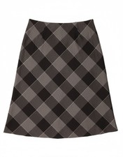 ANN HARVEY Womens A-Line Skirt UK 20 2XL W38  Grey Check Wool CS12