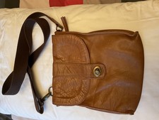 White Stuff tan leather cross body bag, fully lined 