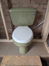 Retro Vintage Armitage Shanks Green Toilet With Cistern Original From The 1900s