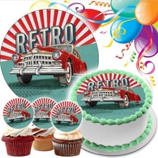 Car Oldtimer Cake Topper Party