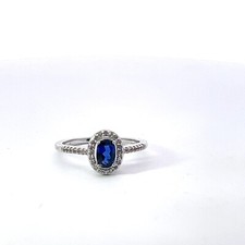 Sterling .60ct Oval Lab