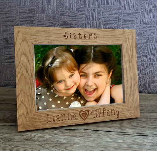 Photo frame sisters love - frame,