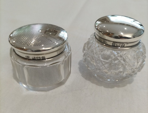 Antique silver topped tiny - silver,