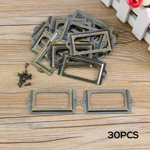 Distressed bronze drawer tag - distressed,