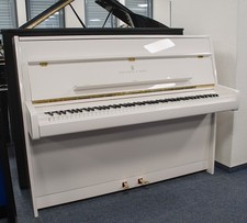 Steinway & Sons Piano, V-114, White, Used, 5 Years Warranty, Year 1980