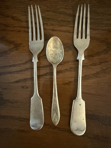 Vintage silver plated fork - vintage,