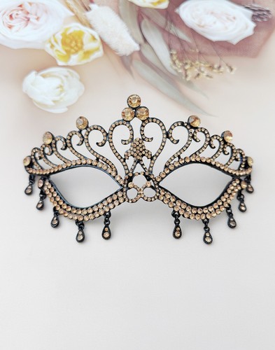 Champagne masquerade mask - masquerade,