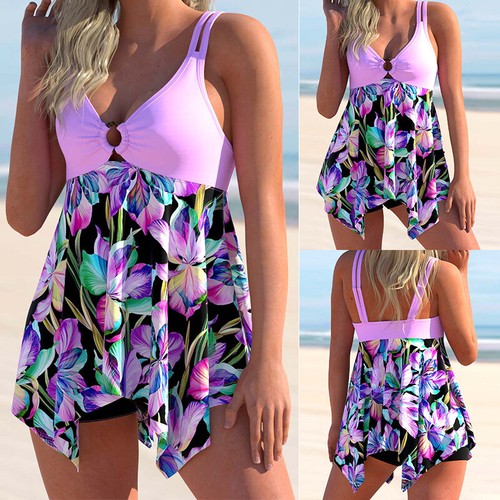 Ladies 2pcs tankini swimsuit - ladies,