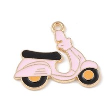 Enamel Scooter Charms Moped