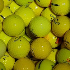 50 Callaway Yellow Golf Balls – Assorted Mix – 3A Grade Used – Bulk Practice Lot