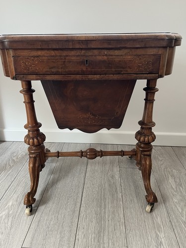 Antique walnut sewing - antique, and