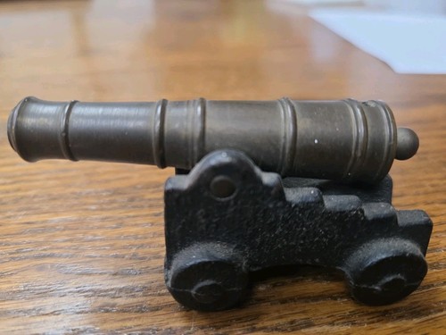 Vintage cast iron with brass - cast,