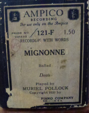 AMPICO REPRODUCING  WORD ROLL