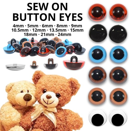 Sew button eyes half - button,