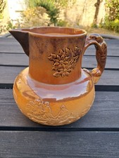 Antique Doulton Hunting Jug Stoneware,  Brown Pitcher