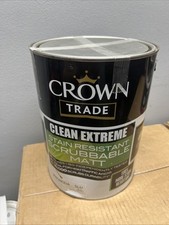 CROWN TRADE CLEAN EXTREME MATT MAGNOLIA 5L Stain Resistant Scrubbable Matt