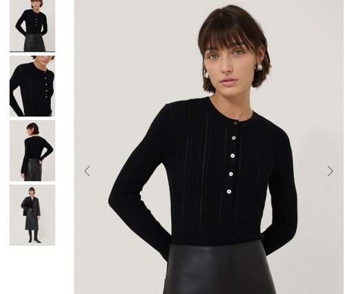 Jigsaw rib pointelle henley - pointelle,