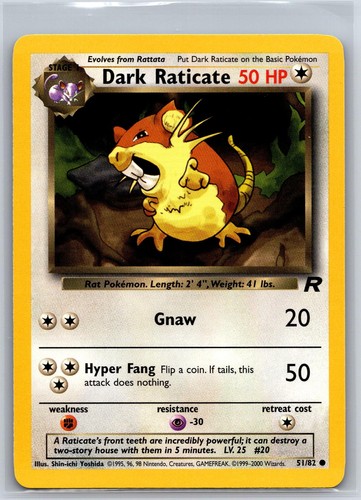 Dark raticate common - raticate, 51/82