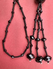 Black jet beads embellished