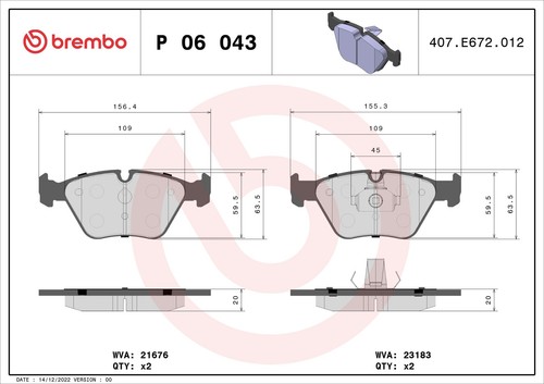 Brembo 043x brake pad - brembo, 06