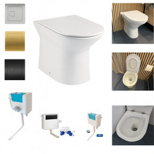 Back wall toilet rimless - back, d