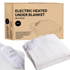 Electric Heated Under Blanket Comfort Control Fast Heat Up Cosy Warm King Size
