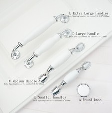 MFYS Ceramic Dresser Pulls Drawer Pull Handles White Kitchen Cabinet Pulls Knobs