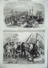 Original Old Antique Print