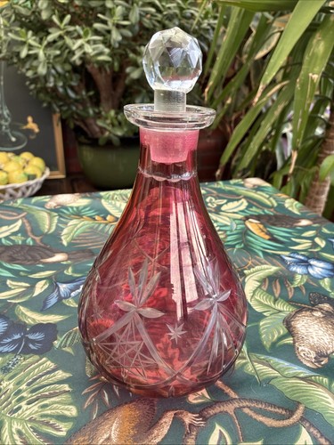 Vintage style cranberry glass - style,
