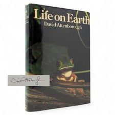 SIGNED Life on Earth DAVID ATTENBOROUGH Collins 1979 FIRST EDITION 2nd Print