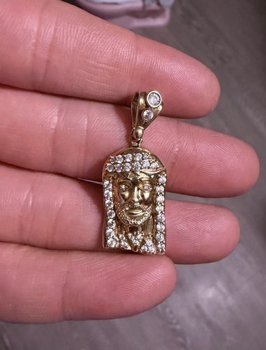 10k solid gold jesus head - 10k,