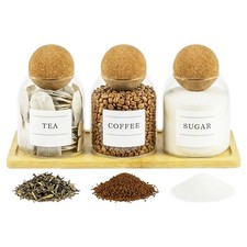 Glass Jar Cork Ball Lid Tea