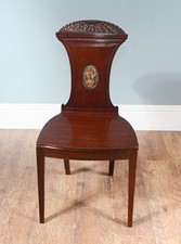 Period Regency Hall Chair Mahogany 1810 Accent