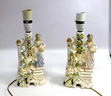 Vintage Figural Ceramic Lamp Base / Pair / Made in Japan