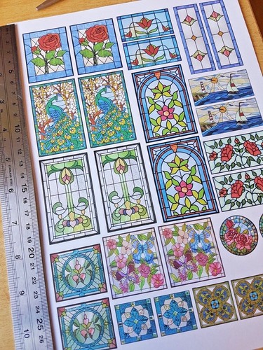 Stained glass windows self - stained,