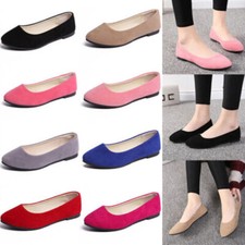 Ballerina Ballet Women's Dolly Pumps Slip On Ladies Flat Boat Loafers Shoes Size