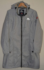 Womens Light Grey NORDBERG Long Zip Up Fleece Lined Coat Jacket UK Large