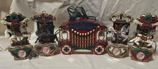 Mr. Christmas Holiday Carousel Circus Animal Carols Music Lights Fully Works Vtg