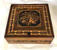 Superb Tunbridgeware Tunbridge Ware Lidded Box : Handkerchief Box / Tissue Box