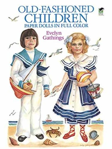 Old fashioned children - children, paper