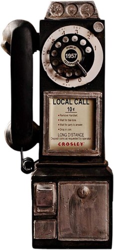 Vintage rotary pay phone wall - vintage,