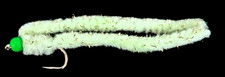 Shimmy worm Mojito / Green bead GF4.#10 barbless x4  A1 Trout Flies shim37