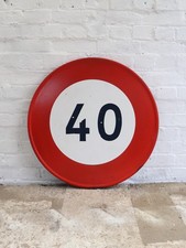 Large Original French Vintage Road Safety Sign